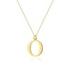 Łańcuszek złoty 585 literka P brylant 0,005ct zawieszka